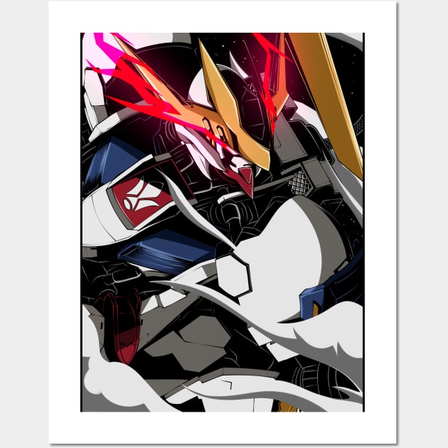 Gundam Barbatos Lupus Rex Wall Art by Dishaw studio